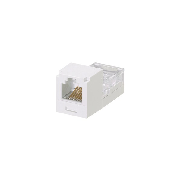 Panduit 1-PORT MOD JACK IDC 6W6P UTP, RJ11 MINI-JACK, WHITE CJ66WHY